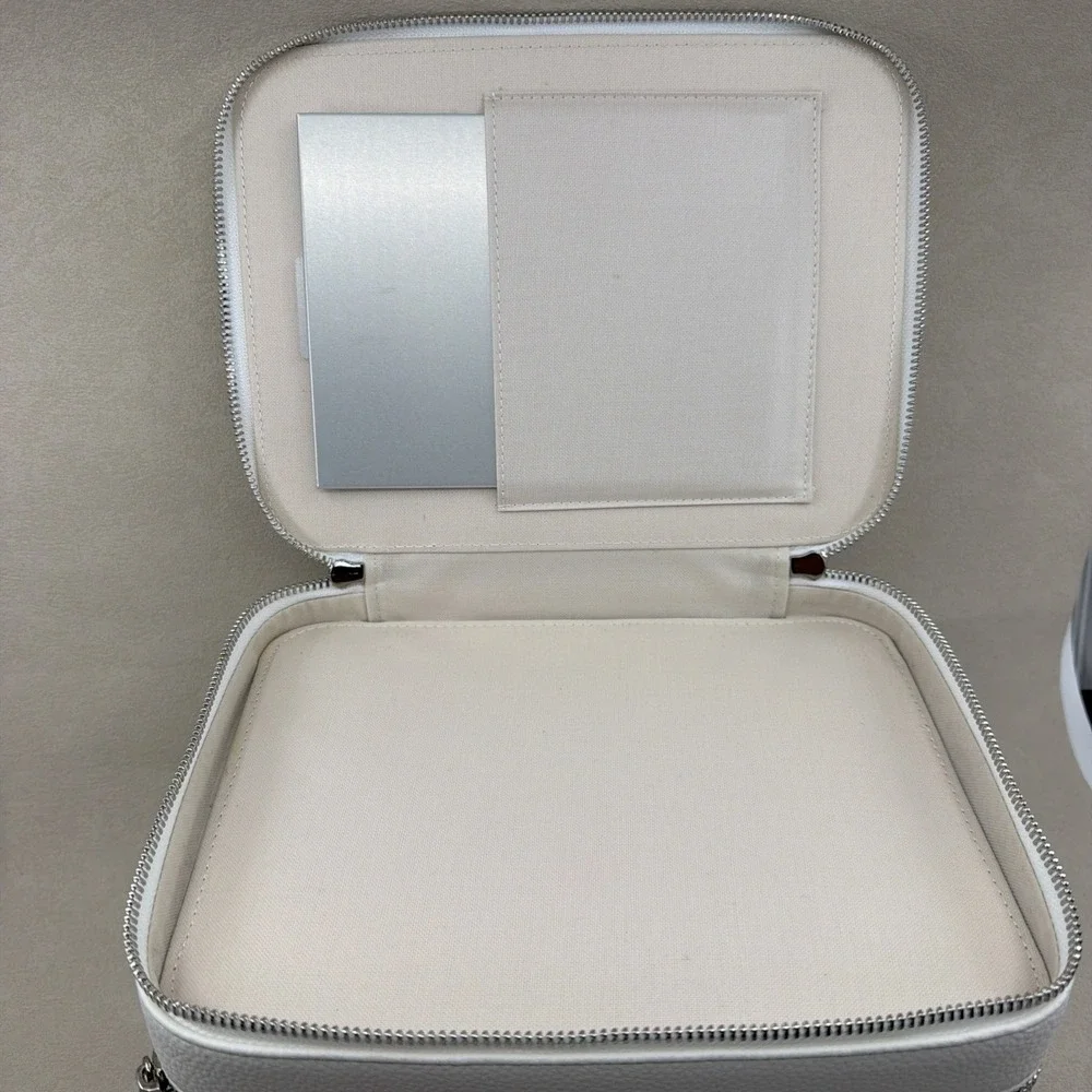 Étoile Duo Vanity Case in White Croc NEW With Defects Please See All Photos